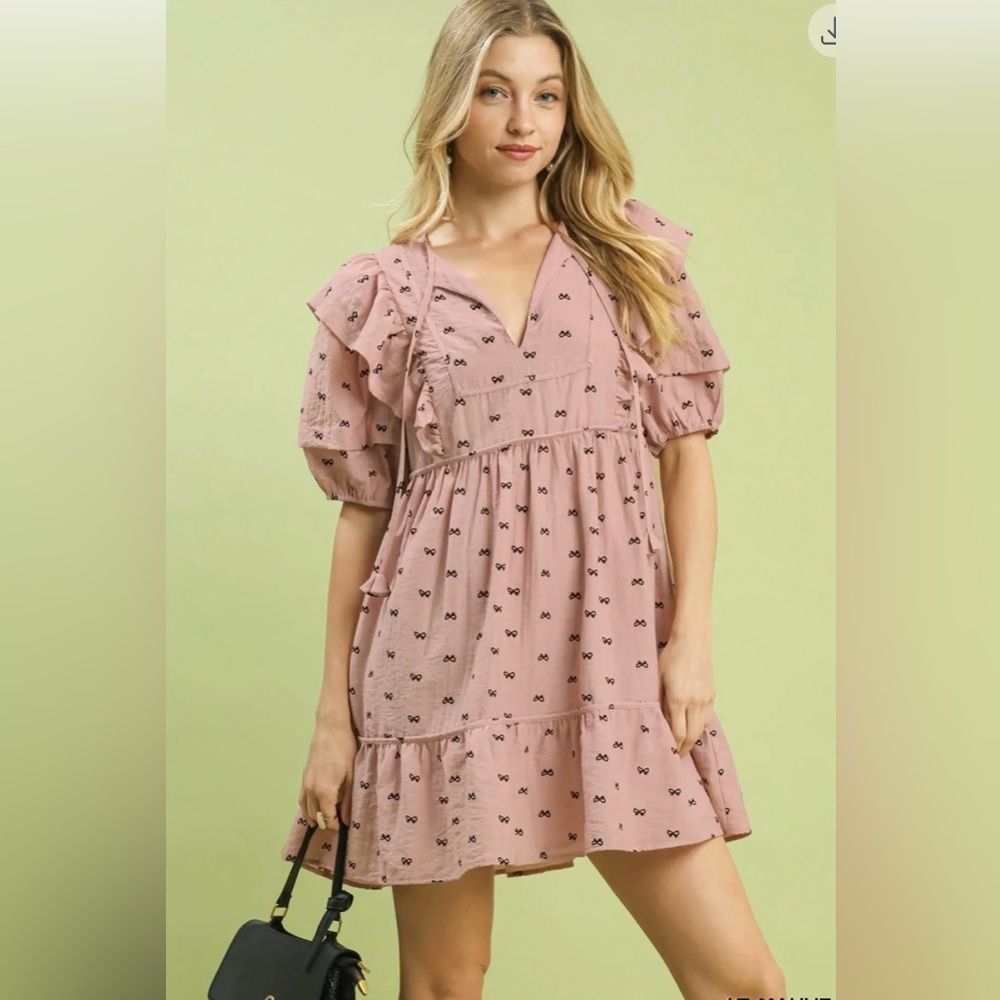 NWT Mauve Bow Dress